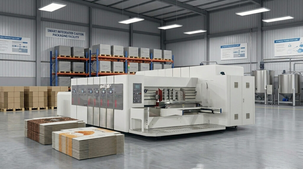 Complete industrial-grade corrugated box glue mixing and application machine line, showing where to order from Smart machinery.